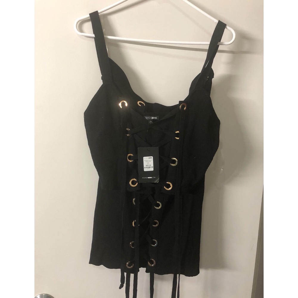 2 piece skirt set with gold circle rings